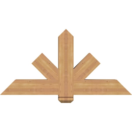Ekena Millwork Kennewick Timber Gable Bracket, Western Red Cedar, 48"W x 24"H x 5 1/2"D x 5 1/2"F, 12/12 Pitch GBW048X24X0606KEN00SWR